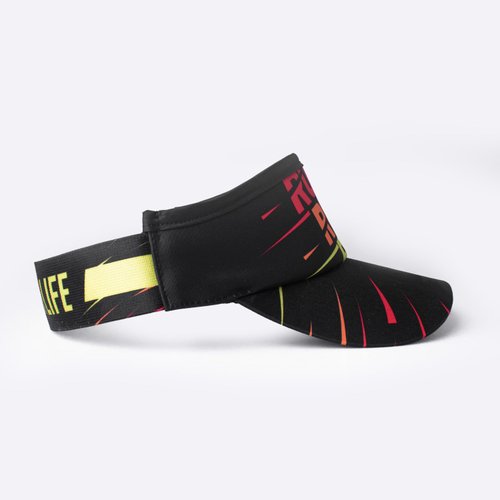 Viseira para Corrida Hupi Running Run Run Run Preto