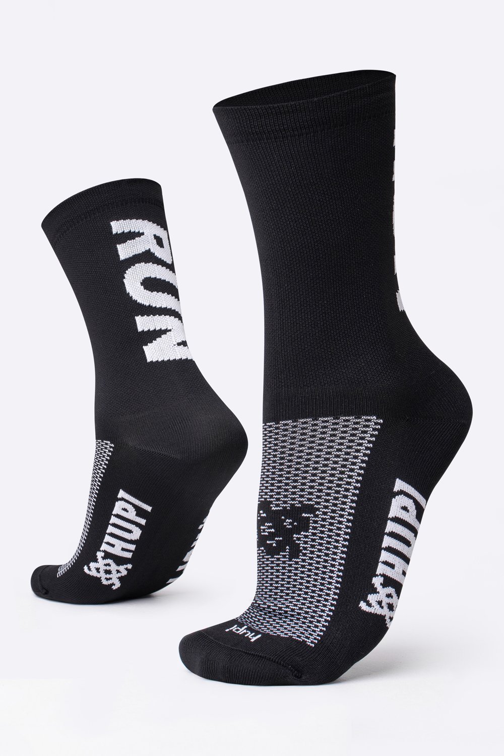 Meia HUPI RUN RUN Preto/Branco Meia HUPI RUN RUN Preto/Branco