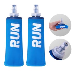 Kit 02 Garrafas Dobráveis Soft Flask Sherpa RUN Boca Pequena