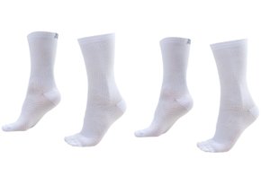 Kit 02 Pares Meia Corrida Ciclismo Hupi Carbono Branco