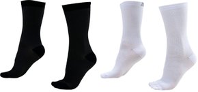 Kit 02 Pares Meia Corrida Ciclismo Hupi Carbono Preto e Branco