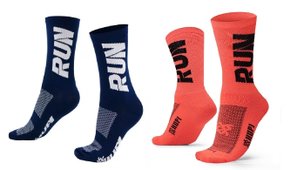 Kit 02 Pares Meia Corrida Hupi Run Tamanho 36-42 Azul e Laranja