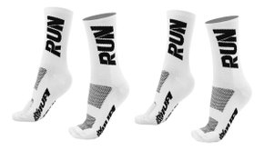 Kit 02 Pares Meia Corrida Hupi Run Tamanho 36-42 Branco