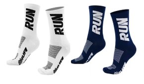 Kit 02 Pares Meia Corrida Hupi Run Tamanho 36-42 Branco e Azul