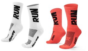 Kit 02 Pares Meia Corrida Hupi Run Tamanho 36-42 Branco e Laranja