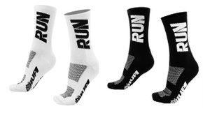 Kit 02 Pares Meia Corrida Hupi Run Tamanho 36-42 Preto e Branco