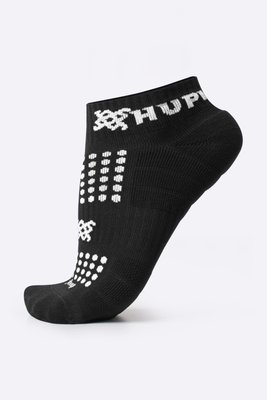 Meia Curta para Corrida HUPI Running Pro Preto e Branco