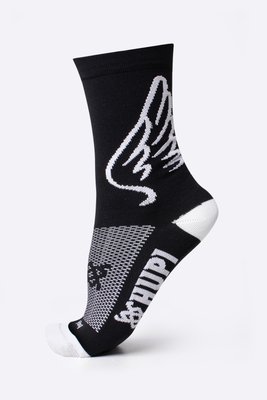 Meia de Corrida e Ciclismo HUPI Asas Preto