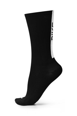 Meia Para Ciclismo Bike B.V. Cano Médio Unissex Preto e Branco