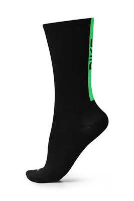 Meia Para Ciclismo Bike B.V. Cano Médio Unissex Preto e Verde