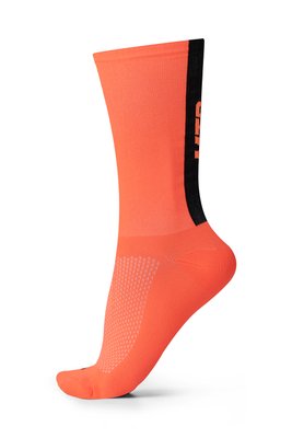 Meia Para Ciclismo MTB B.V. Cano Médio Unissex Laranja Neon