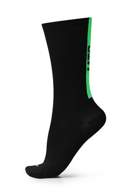 Meia Para Ciclismo MTB B.V. Cano Médio Unissex Preto e Verde