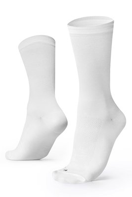 Meia Para Corrida Ciclismo Esportiva B.V. Cano Médio Unissex Lisa Branco