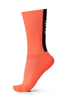 Meia Para Corrida Running Run B.V. Cano Médio Unissex Laranja Neon