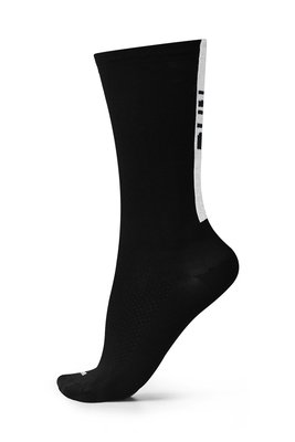 Meia Para Corrida Running Run B.V. Cano Médio Unissex Preto e Branco