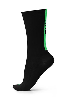 Meia Para Corrida Running Run B.V. Cano Médio Unissex Preto e Verde