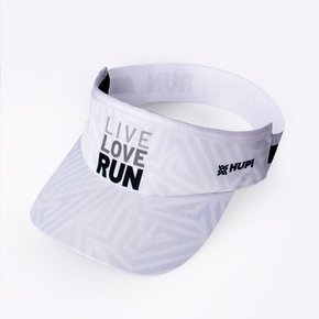 Viseira Para Corrida HUPI Live Love Run Branca