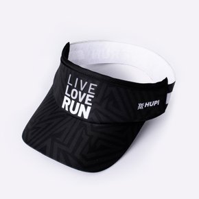 Viseira Para Corrida HUPI Live Love Run Preta