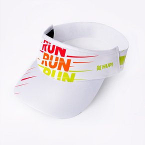 Viseira Para Corrida HUPI Running Run Run Run Branca