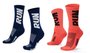 Kit 02 Pares Meia Corrida Hupi Run Tamanho 36-42 Azul e Laranja