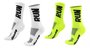 Kit 02 Pares Meia Corrida Hupi Run Tamanho 36-42 Branco e Amarelo