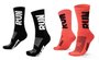 Kit 02 Pares Meia Corrida Hupi Run Tamanho 36-42 Preto e Laranja