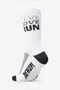 Meia para Corrida HUPI Live Love Run Branca Cano Médio