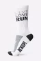 Meia para Corrida HUPI Live Love Run Branca Cano Médio