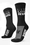 Meia para Corrida HUPI Live Love Run Preta Cano Médio
