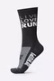 Meia para Corrida HUPI Live Love Run Preta Cano Médio