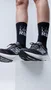 Meia para Corrida HUPI Live Love Run Preta Cano Médio