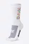 Meia para Corrida HUPI Run Colors Branca Cano Médio