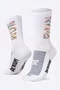Meia para Corrida HUPI Run Colors Branca Cano Médio