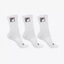 Tripack Meia Fila Cano Alto Fbox Unissex Branco