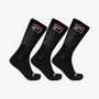 Tripack Meia Fila Cano Alto Fbox Unissex Preto