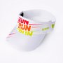 Viseira Para Corrida HUPI Running Run Run Run Branca