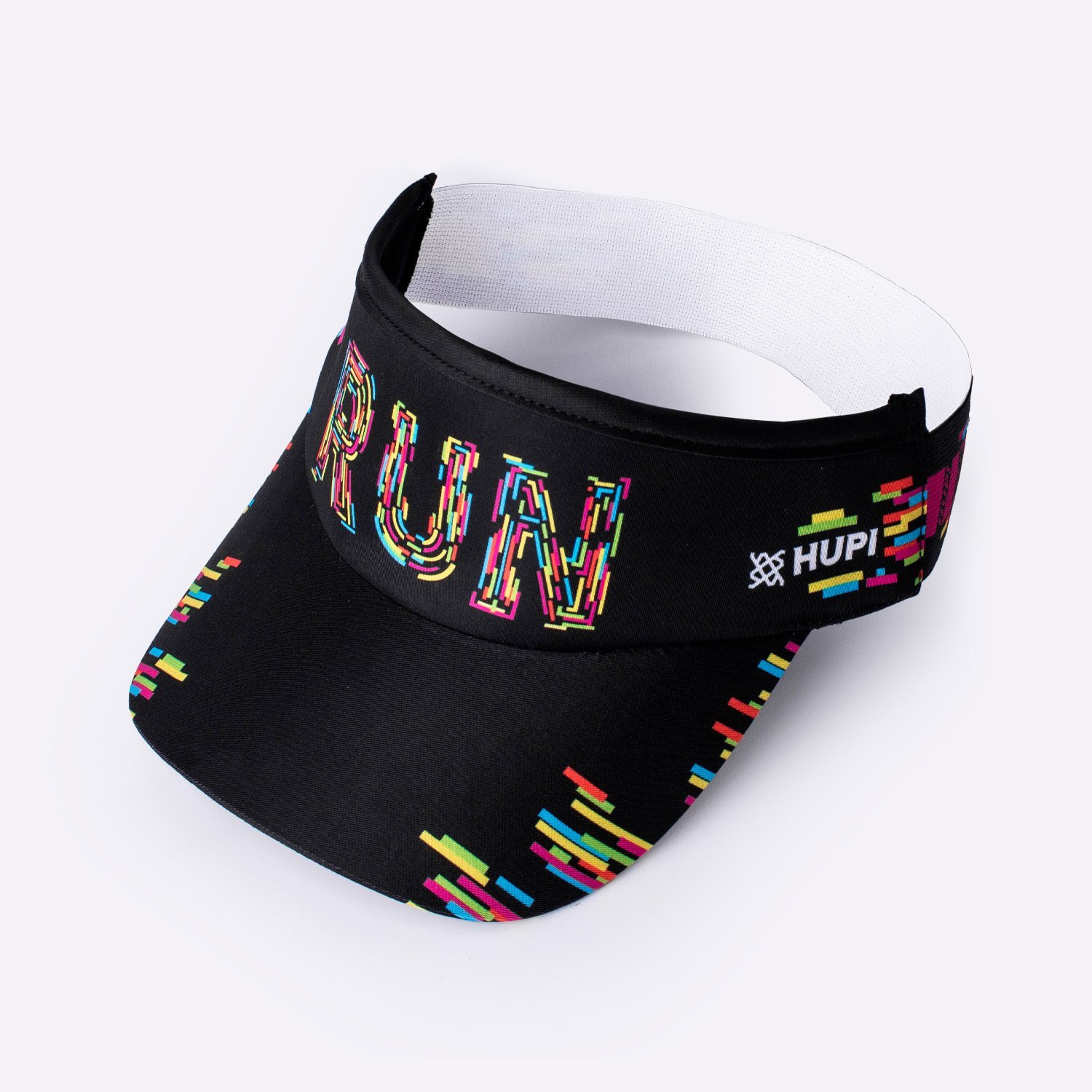 Viseira Para Corrida HUPI Run Colors Preta